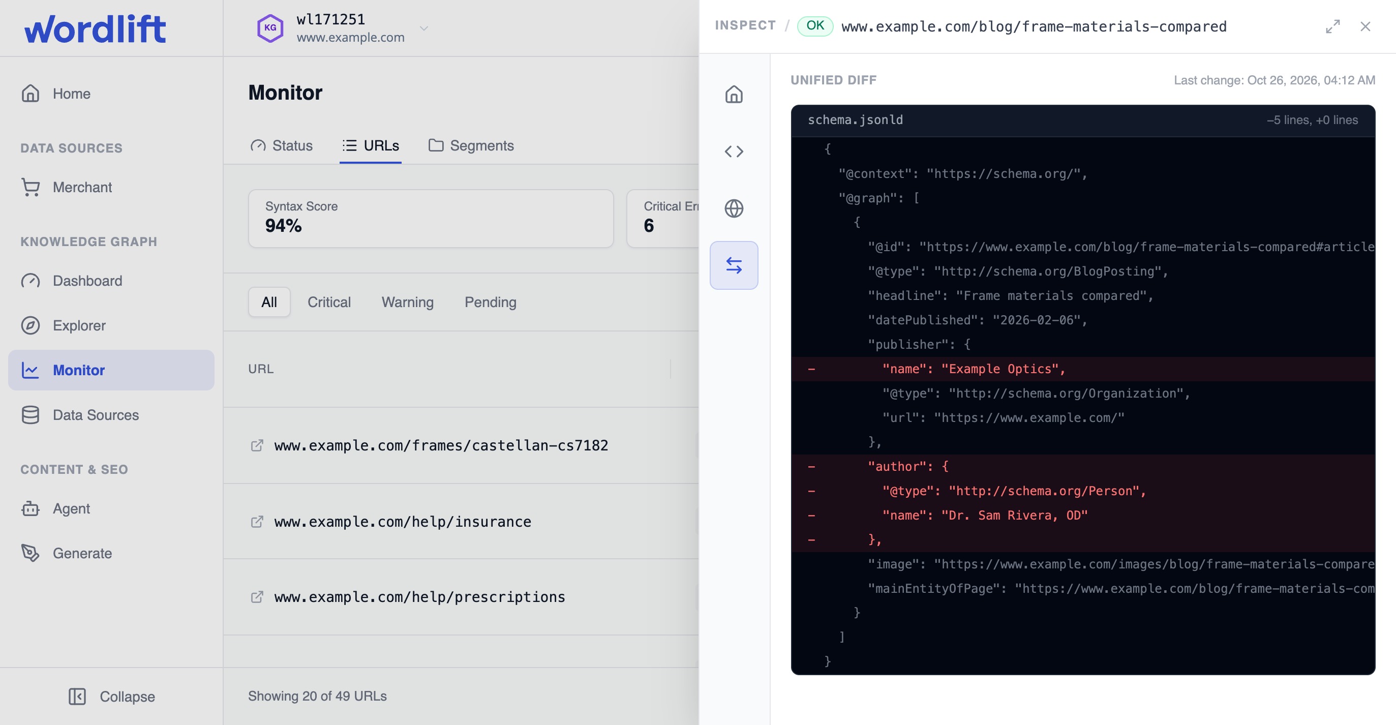 The JSON-LD diff